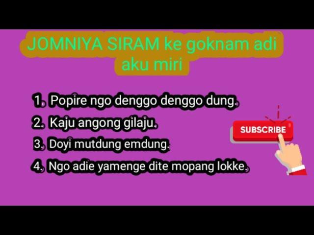 JOMYA SIRAM ke goknam ADI AKU MIRI#Adi old song# Subscribe bilangka takame 