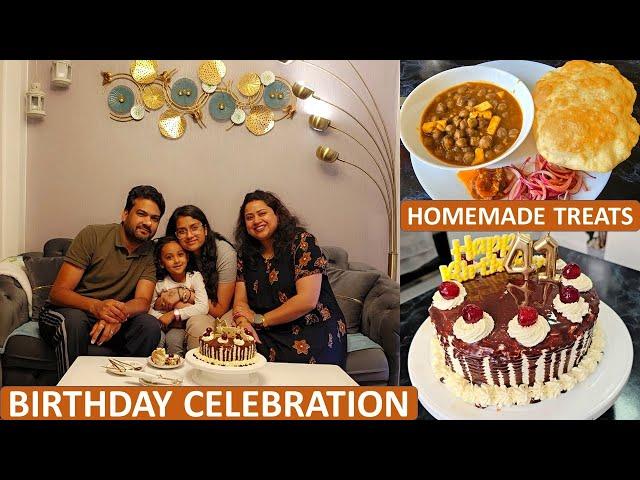 Husband's Birthday - Homely Celebration with His Fav Food and Cake | Chole Bhature & Vanilla Cake