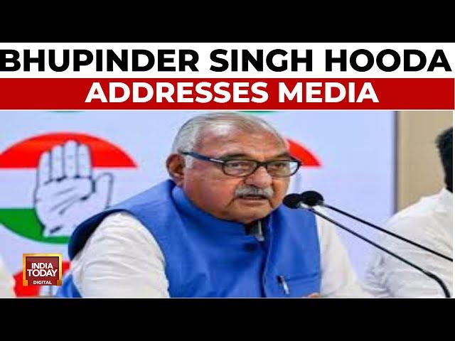 CM Bhupinder Hooda Speaks After Receiving Result Message, Congress Victory Uncertain | India Today