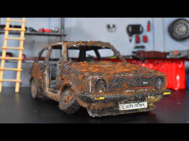 Restoration Abandoned Volkswagen Golf GTI MK1 Model Car