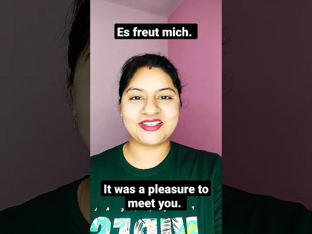 How to say : Nice to meet you in German Language #learngermanwithyogeeta