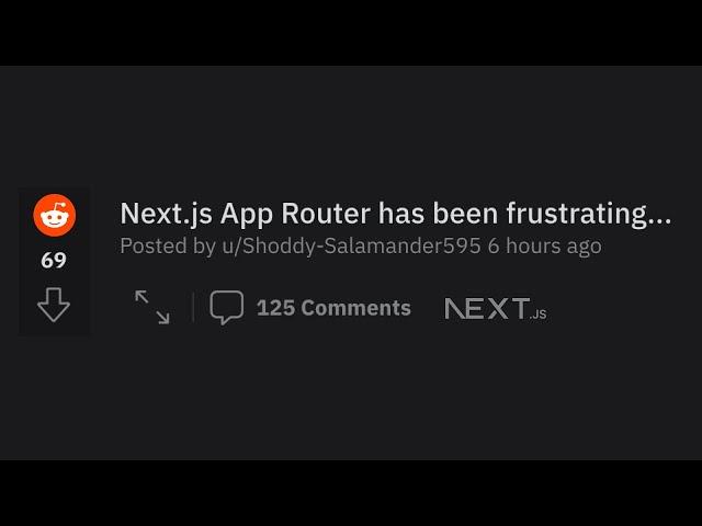 Responding to Reddit on the Next.js App Router