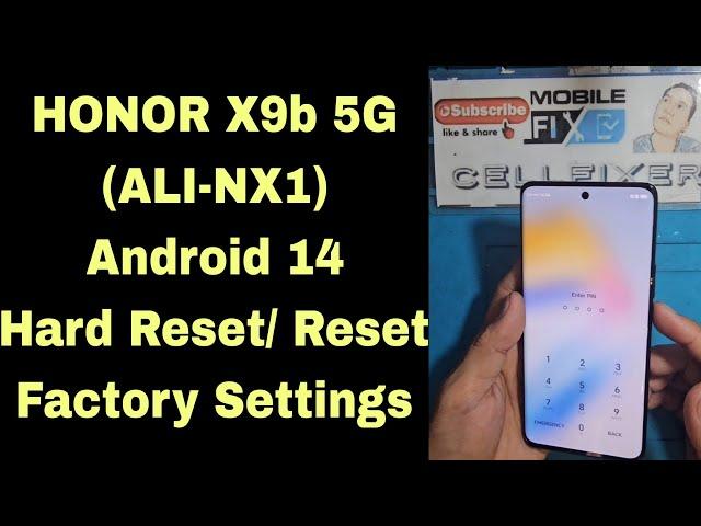 HONOR X9b 5G (Android14) How to Unlock Password/PIN/Pattern!! |ALI-NX1 Bypass Google Account/Gmail..