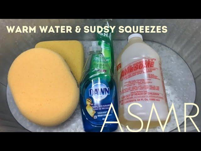 ASMR | Warm Water & Sudsy Sponge Squeezing 