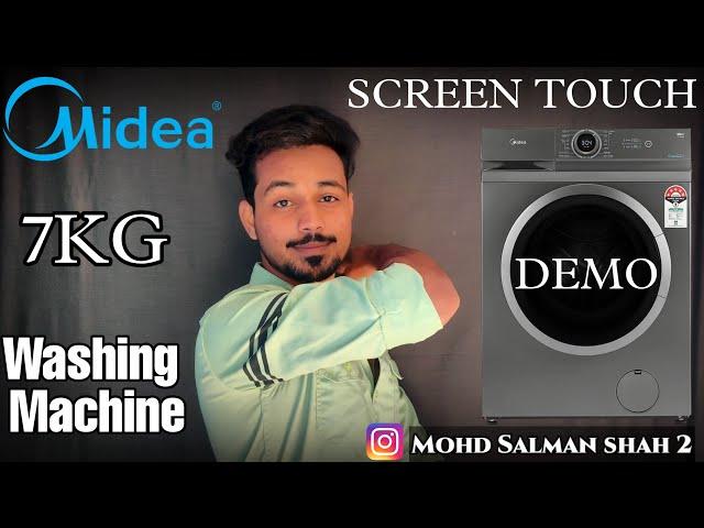 midea 7kg front load washing machine full demo  by mohd salman shah Technicals review