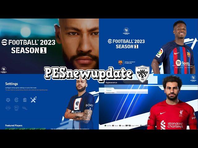 PES 2021 Menu eFootball 2023 Light Blue by PESNewupdate