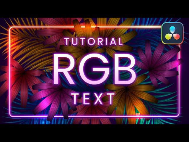 Free RGB Text Effect for Davinci Resolve