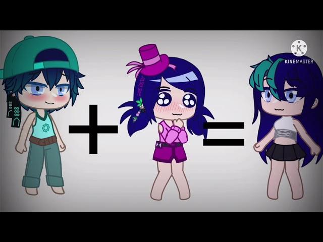 The mlb ships (idk the meme) [Gacha club] ft:Adrian, Luka, Marinette and Kagami