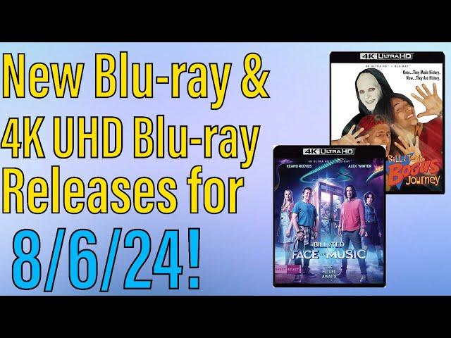 New Blu-ray & 4K UHD Blu-ray Releases for August 6th, 2024!