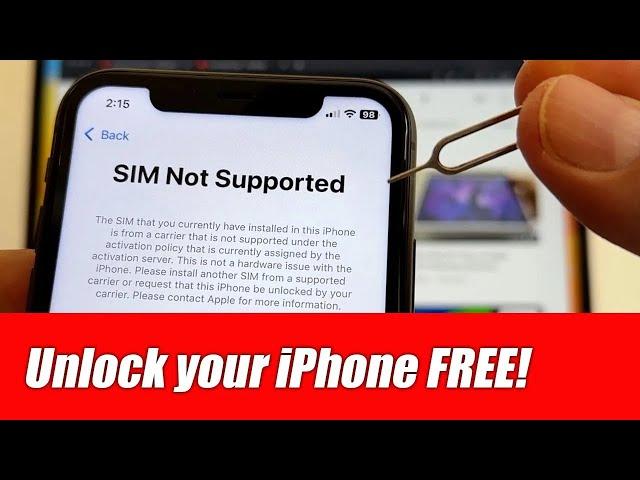 SIM not supported? How to unlock your iPhone to any carrier 100% FREE