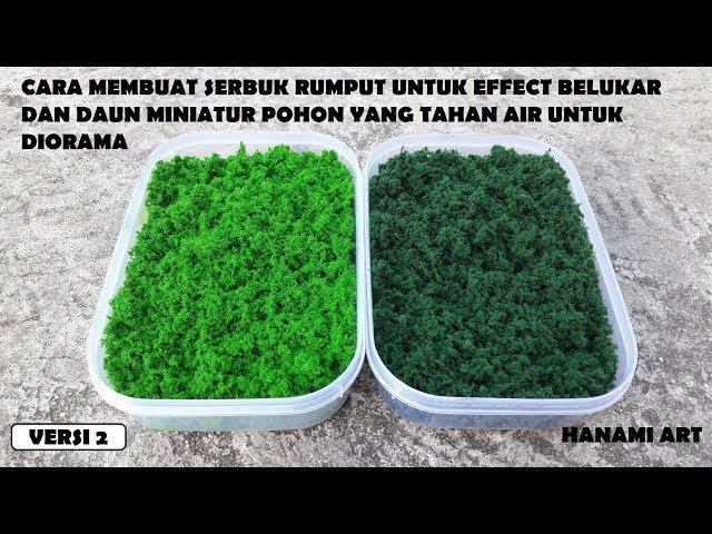 Cara Membuat Serbuk Rumput Effect Belukar dan Daun (Tahan Air) Untuk Diorama