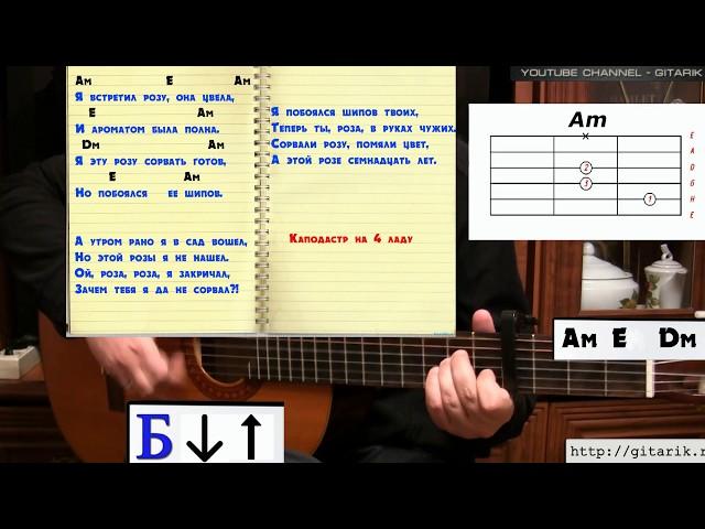 Группа САДко - Я встретил розу (Разбор на гитаре, бой, аккорды)