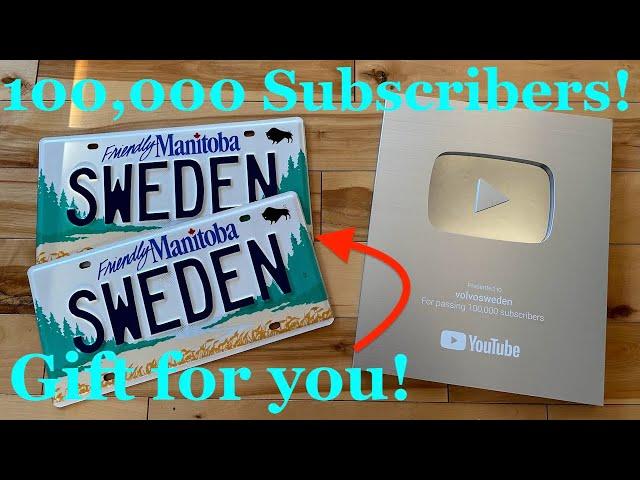 VOLVOSWEDEN has reached 100K Subscribers! SWEDEN Plates as a present for You!