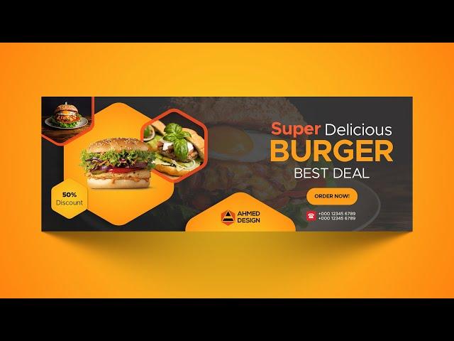 How to Create a Fast Food Burger Banner Design in Photoshop CC 2022 Tutorial