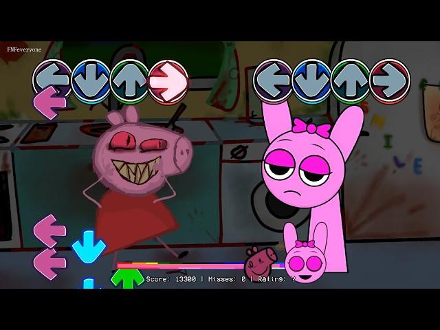 FNF Sprunki Normal All Phases VS Peppa All Phases Sings Bacon | Incredibox Sprunki FNF Mods