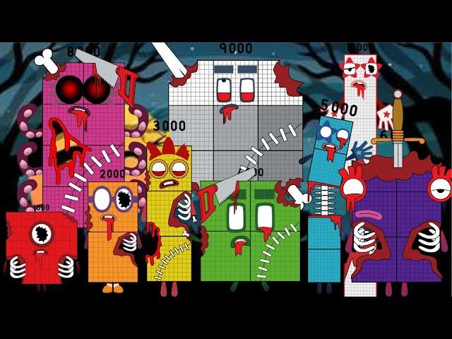 The Zombie Invasion Has Begun! Numberblocks Band But Reimagined (1000-10000) Zombies Vs Normal