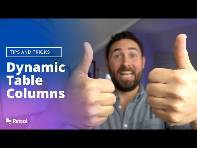 Show and hide table columns dynamically - Tappers Tips #2