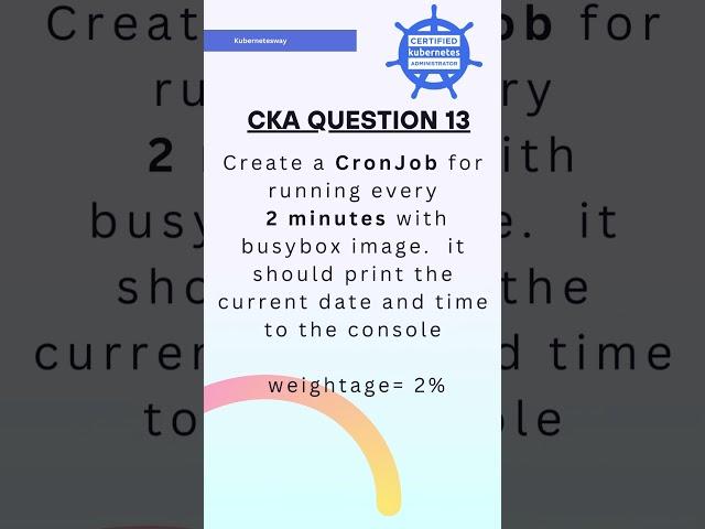 #shorts  CKA question 13 #cka  #kubernetes #docker