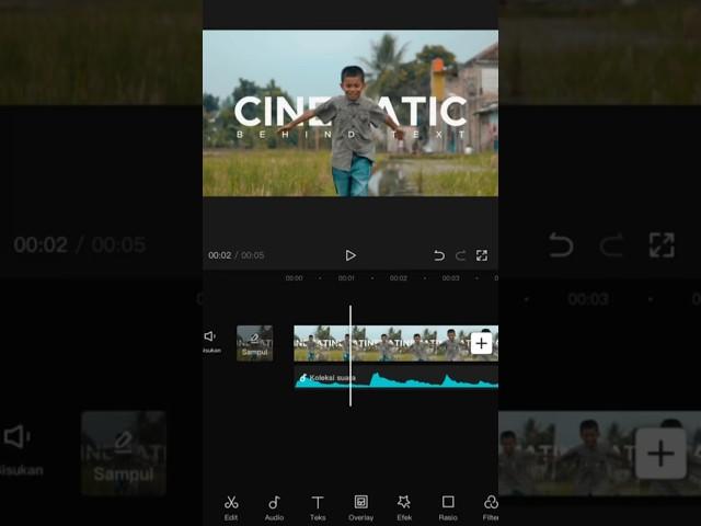 Cara Edit Cinematic Text Behind Objek Di CapCut #capcut