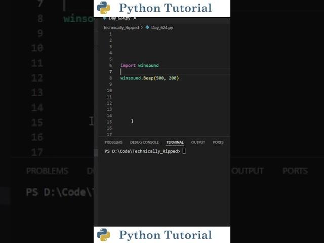 Adding Sounds to Your Python Scripts | Python Tutorial