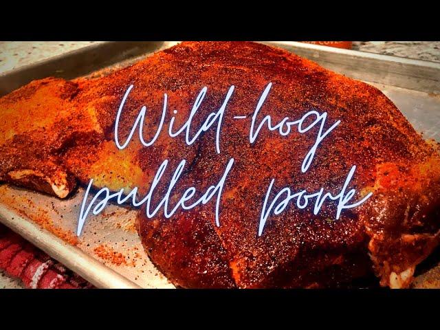 Pulled pork: Wild-hog pork shoulder