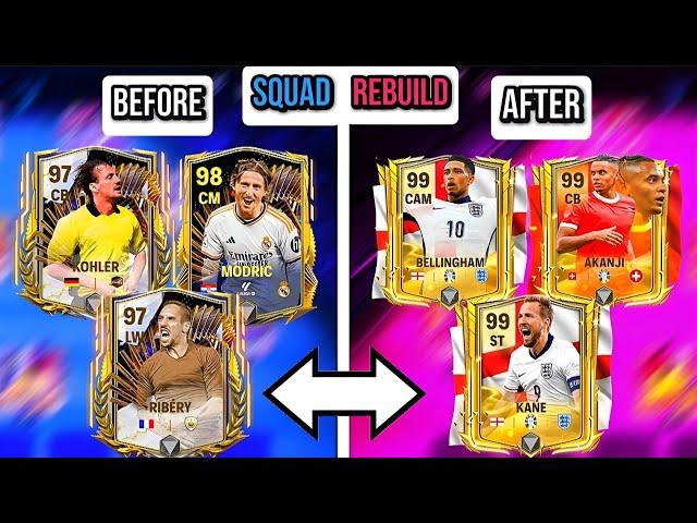 I SOLD MY TEAM & REBUILT IT WITH 99 RATED PLAYERS ONLY // EA SPORTS FC MOBILE 24