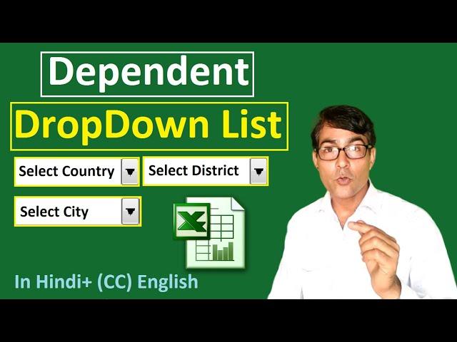 Dependent Drop Down list in excel | Dependent dropdown list using Indirect formula in excel (CC)