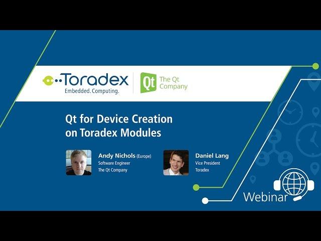 Webinar On-Demand: Qt for Device Creation on Toradex Modules