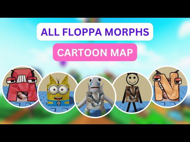 How To Find All 21 Floppas in Cartoon Map | Find The Floppa Morphs (Roblox)