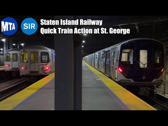 MTA Staten Island Railway Quick Train action at St. George