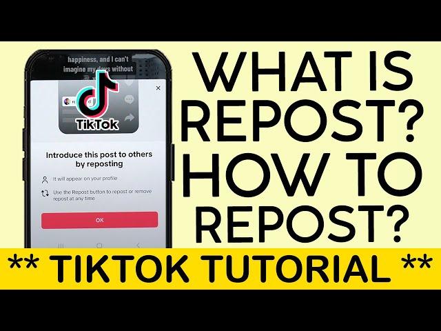 What is a Repost And How to Repost Video on Tiktok 2024