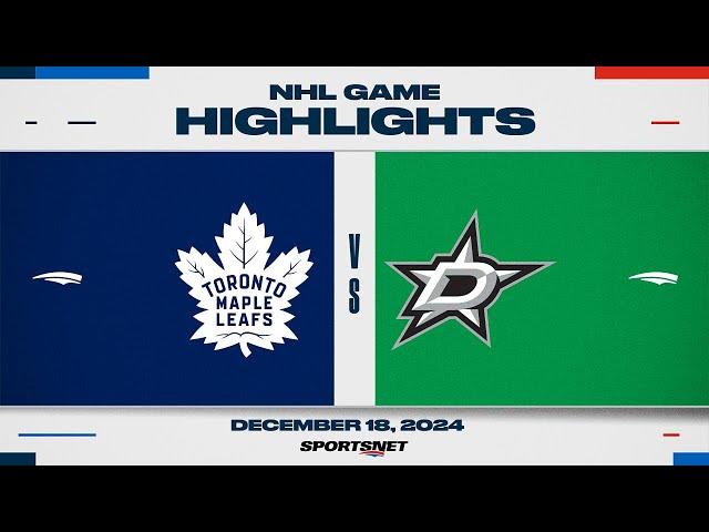 NHL Highlights | Maple Leafs vs. Stars - December 18, 2024