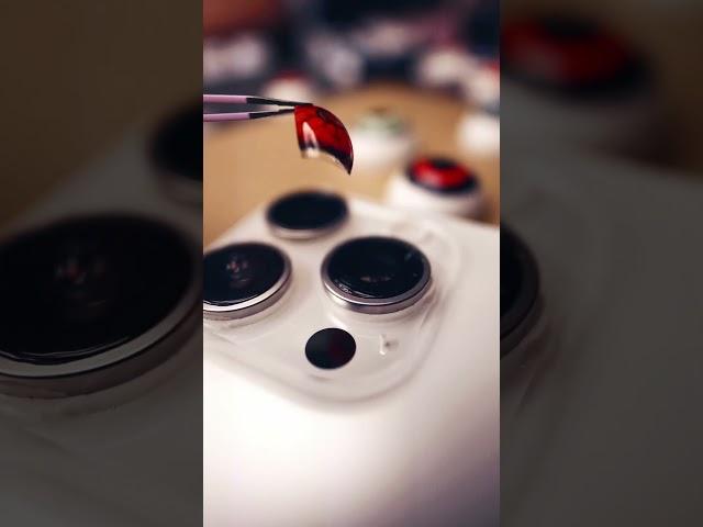 How to put blood RED contact lenses on WHITE iPhone