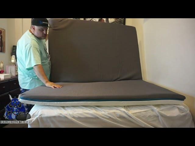 Putting on Bedsure 4 Inch Memory Mattress Topper