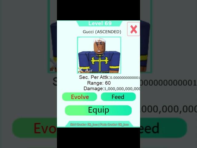 6 Star Enrico Pucci Stats in a Nutshell... #ASTD #AllStarTowerDefense #StoneOcean #Shorts