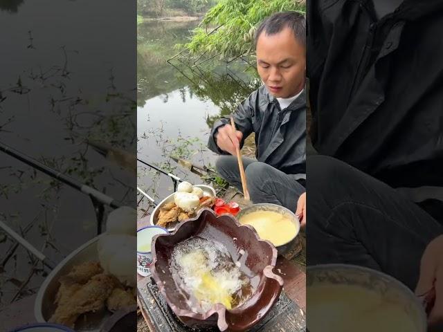 The unique meal right after catching fish of rural fisherman #12