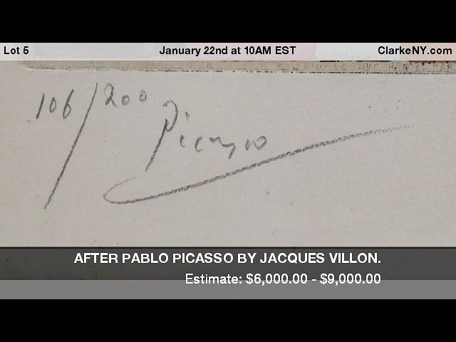 AFTER PABLO PICASSO BY JACQUES VILLON.