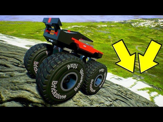 WHETHER BIGFOOT DOWN WITHOUT DAMAGE!? - RIGS BRICK | LEGO EXPERIMENT IN BRICK RIGS