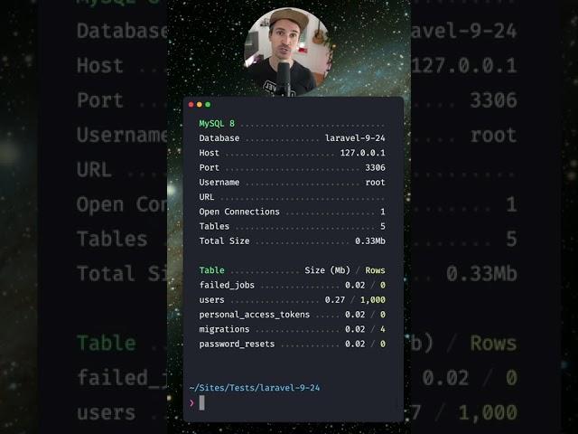  Show tables row count with the db:show command #shorts