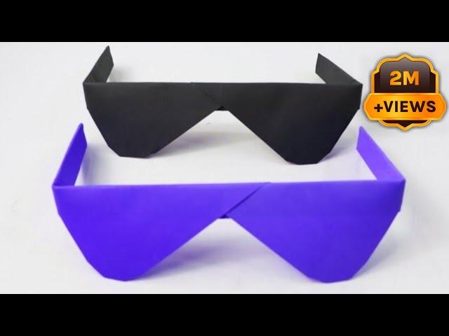 How To Make Paper Sunglasses Without Glue || Paper Folding Crafts || Paper Craft Without Glue