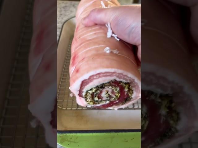 Porchetta recipe - Pork belly herbs, garlic, fennel seeds great party dinner.