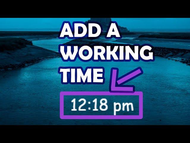 HOW TO ADD TIME TO OBS STUDIO