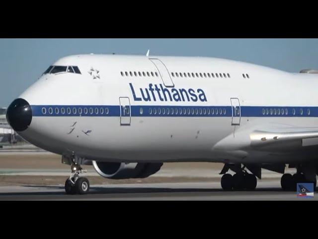 (4K) Lufthansa Retro Livery Boeing 747-800 D-ABYT “Yankee Tango” Landing & Takeoff O’Hare Airport