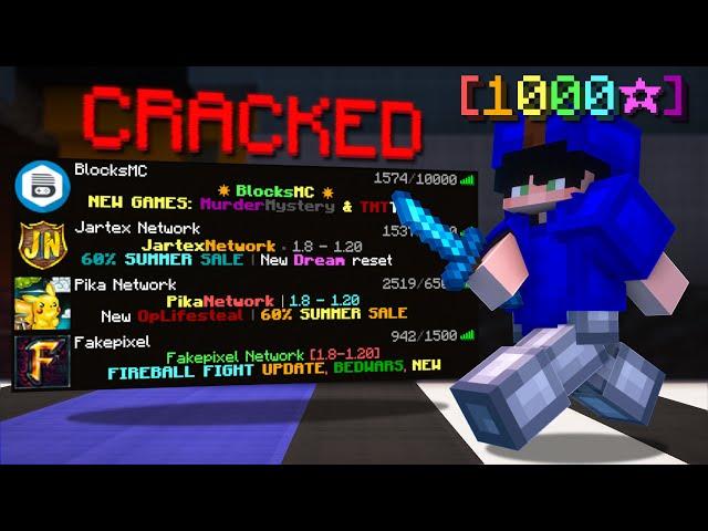 1000 STAR Plays CRACKED Bedwars Servers