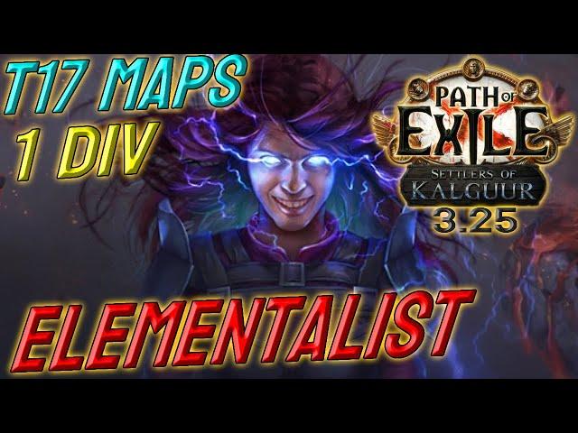 ELEMENTALIST  | 1 DIV Build Cost | T17 capable | Path of Exile [3.25]