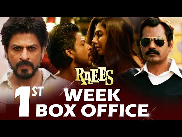 Shahrukh's RAEES - 1st WEEK DAY-WISE COLLECTION - BOX OFFICE