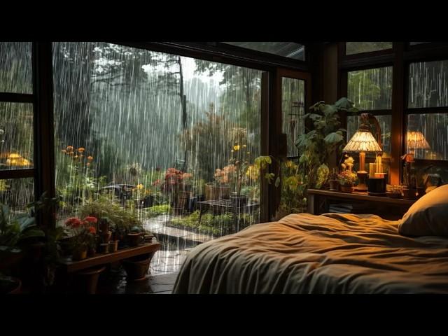 【1M】 SOOTHING RAIN SOUND at the forest make you sleep well | Goodbye insomnia with Rain