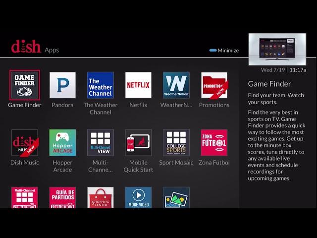 Use Game Finder on DISH’s Hopper 3