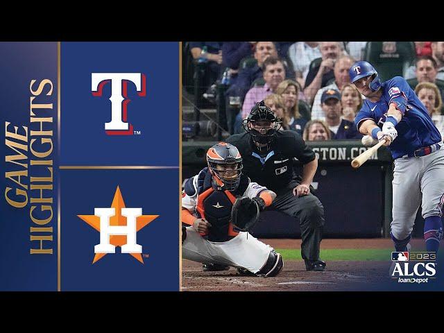 Rangers vs. Astros ALCS Game 1 Highlights (10/15/23) | MLB Highlights