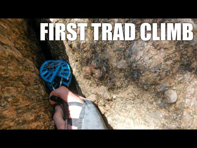 My first trad lead: Skärselden (4+), Utby | POV Trad Climbing